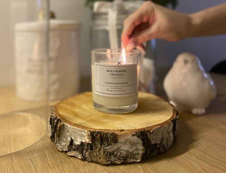 Ręcznie robiona świeca sojowa w szkle, Woskowa manufaktura