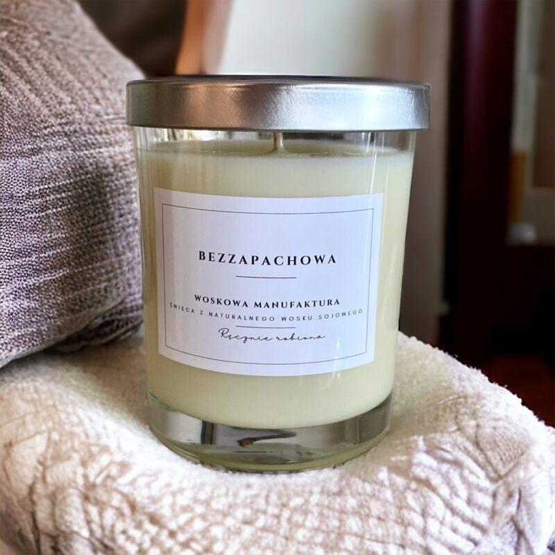 Świeca sojowa bezzapachowa