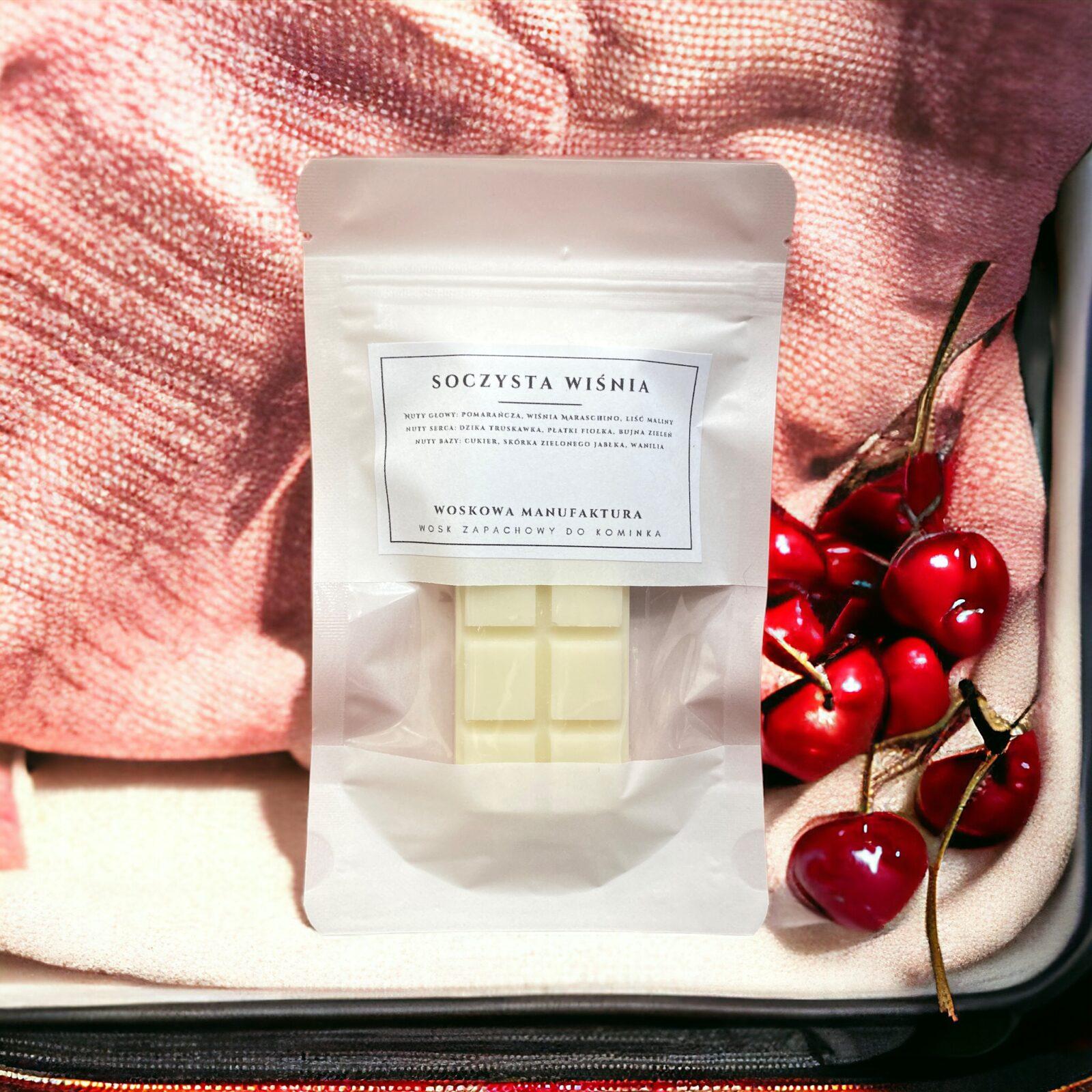 Wosk sojowy zapachowy do kominka "Soczysta wiśnia"