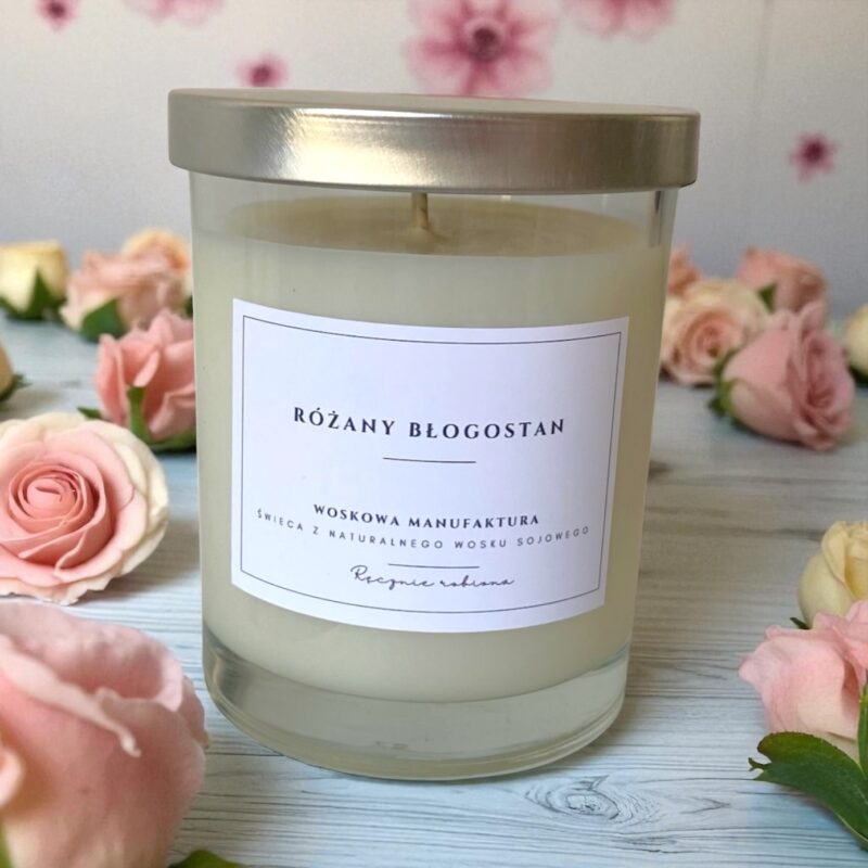 Świeca sojowa "Różany Błogostan"