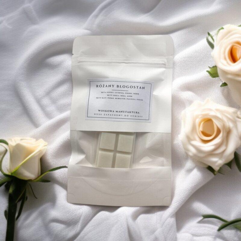 Wosk sojowy zapachowy do kominka "Różany Błogostan"
