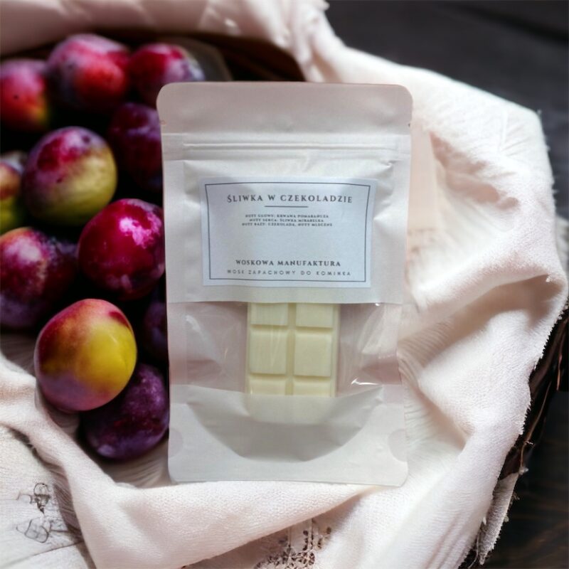 Wosk sojowy zapachowy do kominka "Śliwka w czekoladzie"