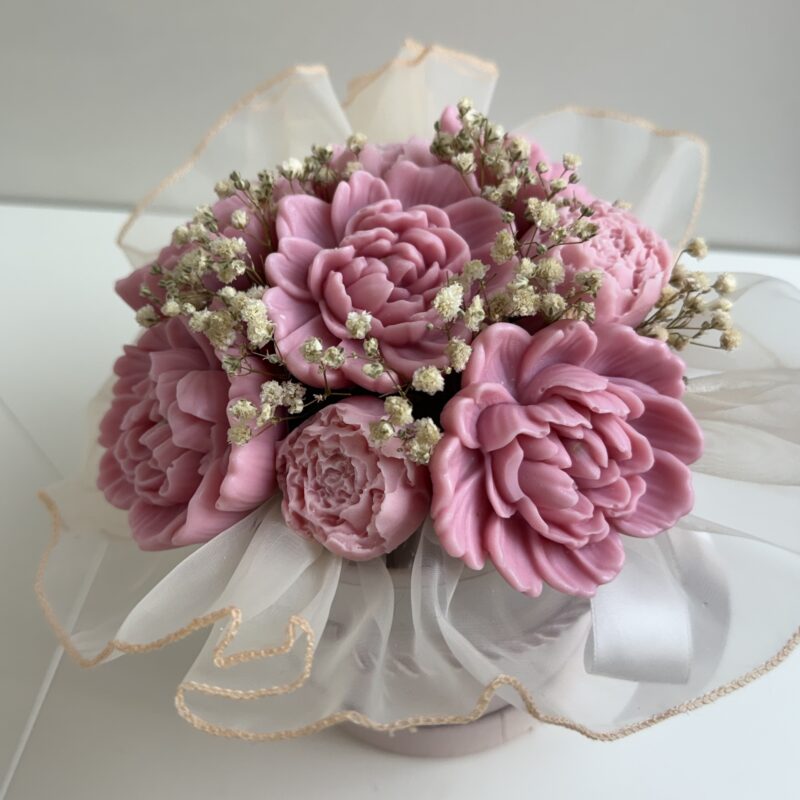 Flower Candle Box "Piwoniowy"