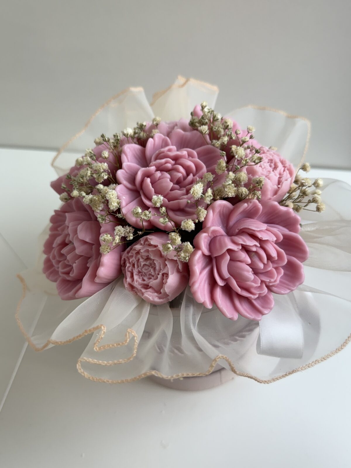 Flower Candle Box "Piwoniowy"