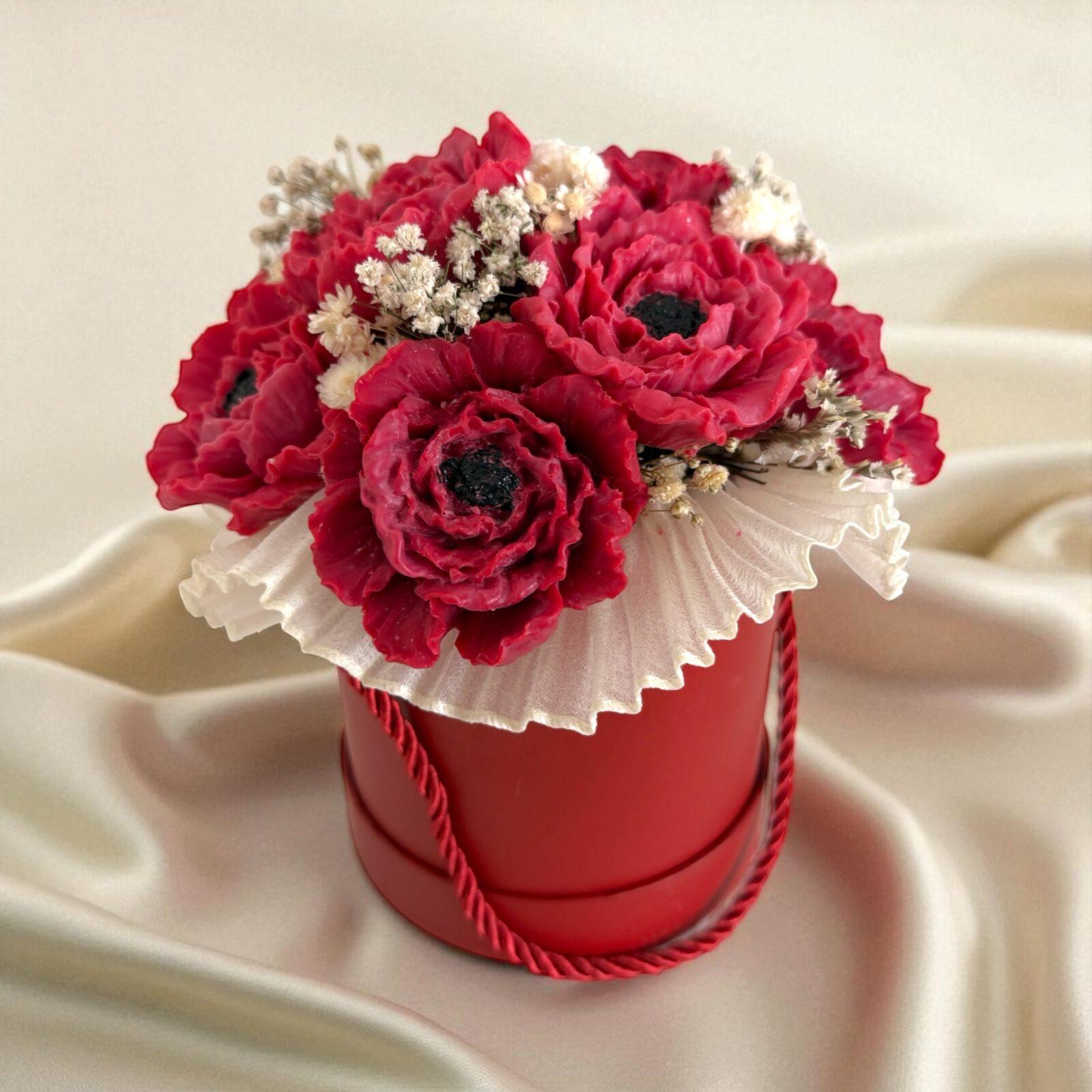 Flower Candle Box "Czerwone Maki"
