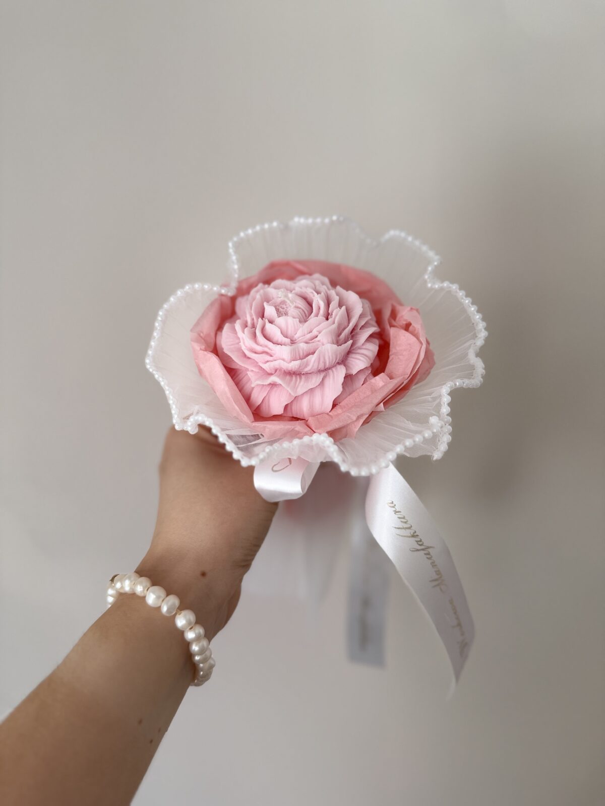 Flower Candle Bouquet "Peonia"