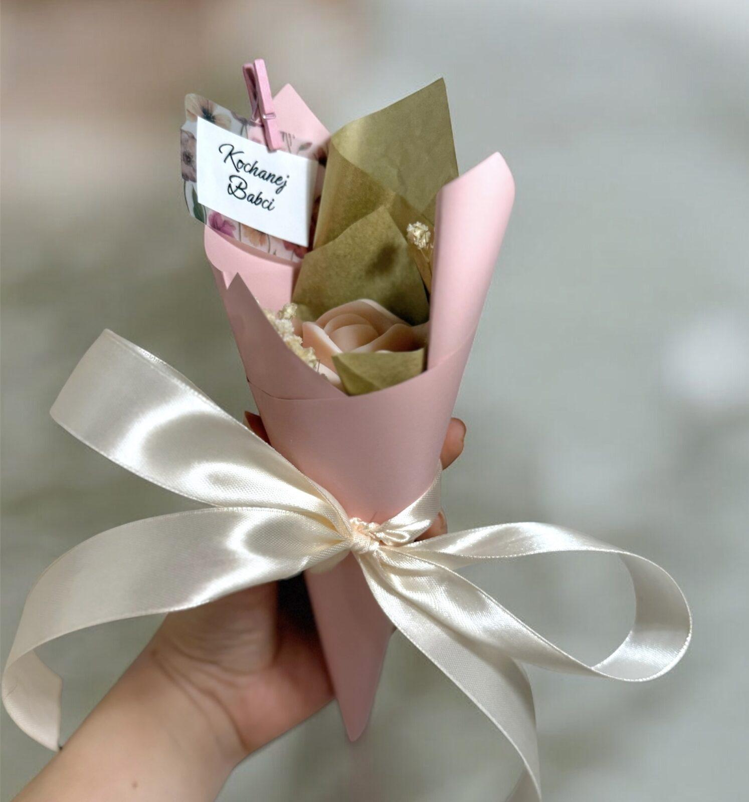 Flower Candle Bouquet "Róża" - obrazek 2