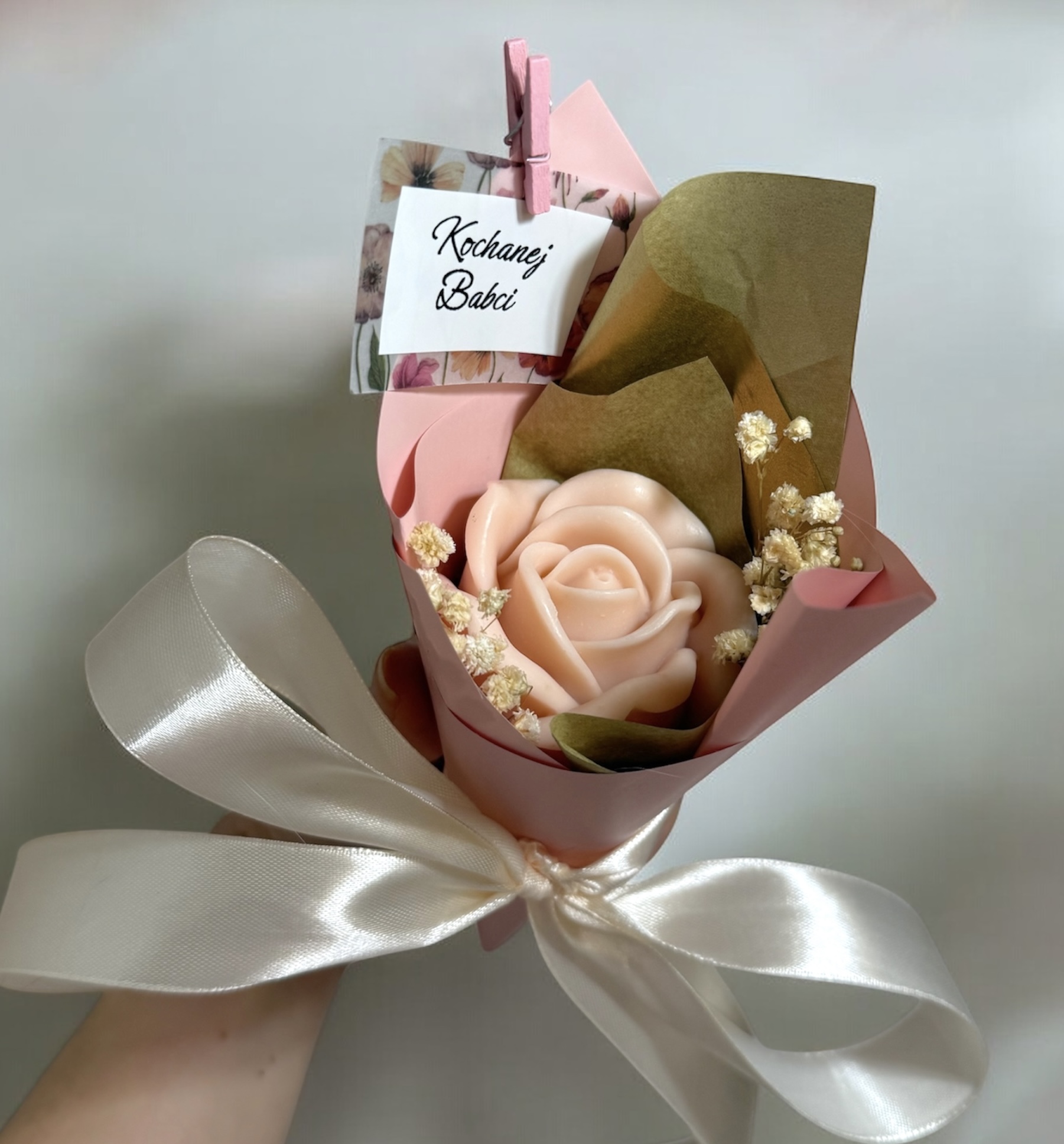 Flower Candle Bouquet "Róża"